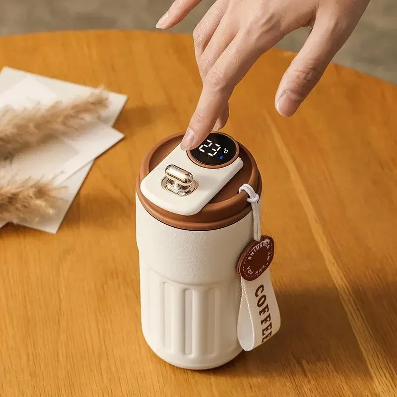450ML Stainless Steel Thermo Water Bottle LED Temperature Display Coffee Cup Keep Cold and Heat Thermal Mug Travel Vacuum Flask