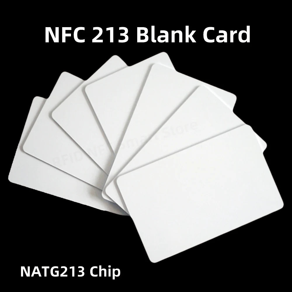 10/50pcs NFC Ntag216 Ntag215 Ntag213 White Card TAG ISO14443A RFID Cards Ntag 213 Chip for All NFC Enabled Phones