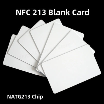 10/50pcs NFC Ntag216 Ntag215 Ntag213 White Card TAG ISO14443A RFID Cards Ntag 213 Chip for All NFC Enabled Phones
