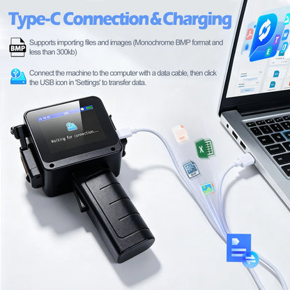Mini Detachable Handheld Inkjet Printer MD16 Portable Compact Wireless Printing Device for Photos And Documents