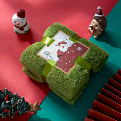 Coral Velvet Christmas Towel Xmas Holiday Decorative Reusable Face Towel Absorb Water Wash Cloth Christmas Gift Party Gift