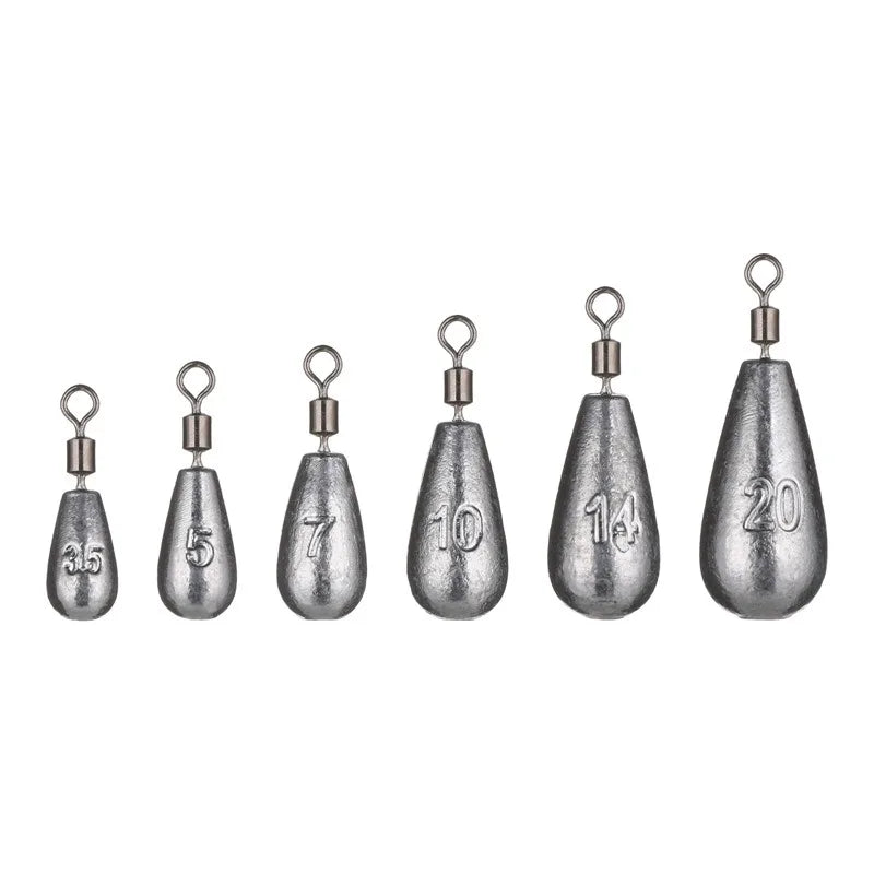 5pcs/lot 3.5g 5g 7g 10g 14g 20g Fishing Weight Sinker Water Drop Weights Carp Fishing Baits Sinker Fishing Tackle Accessories