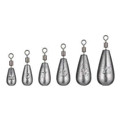 5pcs/lot 3.5g 5g 7g 10g 14g 20g Fishing Weight Sinker Water Drop Weights Carp Fishing Baits Sinker Fishing Tackle Accessories