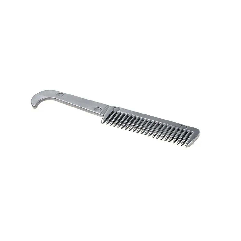 1Pcs Durable Thickened Tooth Horse Grooming Brush Aluminum Alloy Mane Tail Hair Comb Bristle Riding Brush Equestrian Supplies