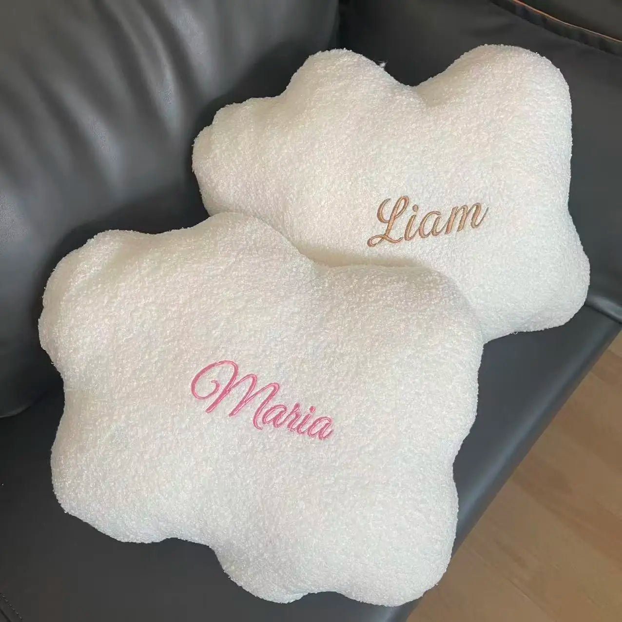 Personalized Name Lambswool Baby Pillow Cloud Shape Home Decor Sofa Decorative Cushion Throw Pillow Car Seat Chair Bed Couch