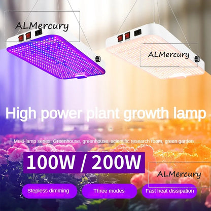 Full Spectrum LED Grow Light 200W  Waterproof for Greenhouse Indoor Plants Phyto Lamp for Seedlings Vegetables Flowers Growth