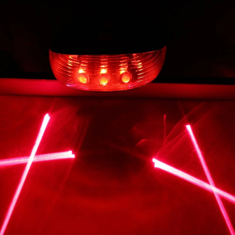 Bicycle Bike LED Lights  2 Lasers 5 LED Waterproof Cycling Taillight Safety Warning Taillight MTB Bike Rear Tail Lights