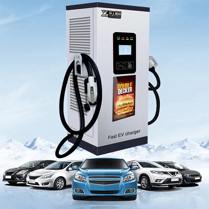 High-Speed 60kW-240kW DC Fast Charging Station, Fast Charging in 30-60 Minutes with CCS, GBT, Chademo, OCPP, and RFID Support