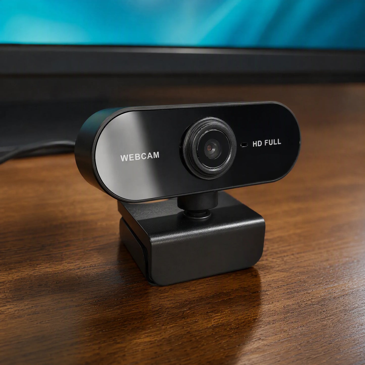 USB Webcam with Microphone for Laptop Desktop, 360° Rotatable Plug-and-Play Camera for Video Calls & Conferences