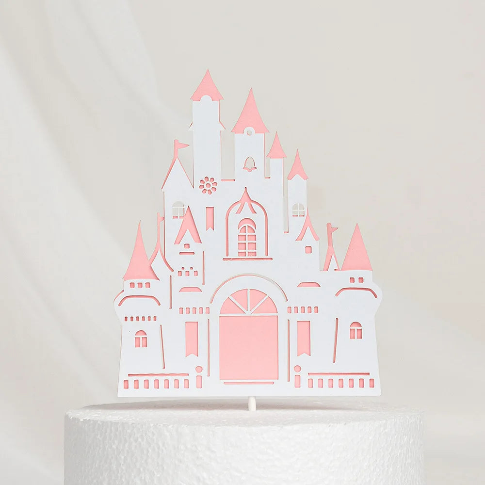 Castle Cake Topper Flag Rainbow Anniversary Cupcake Toppers For Wedding Happy Birthday Party Baking Decoration Happy New Year
