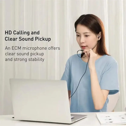 USB C Single Side Headphone for Samsung S23 FE S22 S21 S20 A53 A54 3.5mm/Type C Wired Earphone with Mic for iPhone 15 16 Pro Max