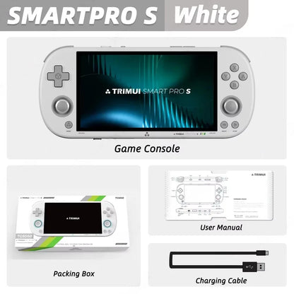 Trimui Smart Pro S Handheld Game Console 4.96'' IPS Screen Linux System Joystick RGB Lighting Retro Video Game Smartpros Gifts