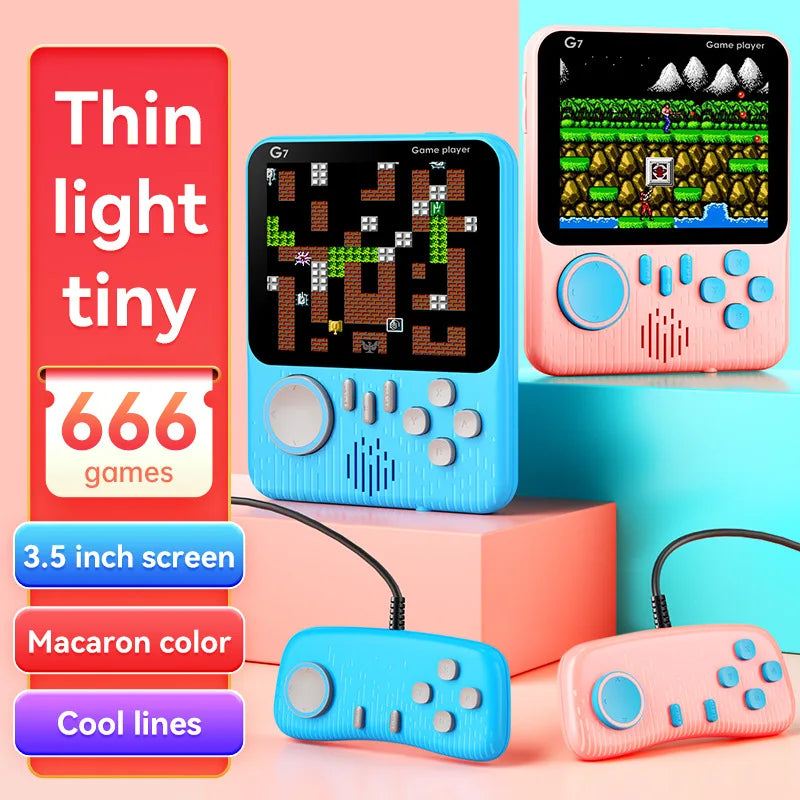 Portable 3.5 inch Screen Handheld Game Console Toys 666 Built-in Games Retro Classic Joystick Nostalgic Student Arcade Consoles