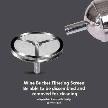 Stainless Steel Wine Aerator Shower Funnel with Sediment Strainer