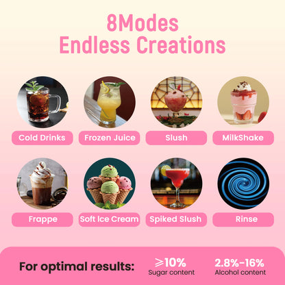 90oz Slushie Machine No Ice Needed Frozen Drink Maker with Compressor 7 Smart Presets Safe Frozen Smoothie Machine for Home Party