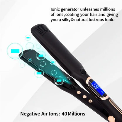 Professional Hair Straightener Curler 480℉ / 250℃ Keratin Treatment Flat Iron Ceramic Plate 3 sizes Available Dual Voltage