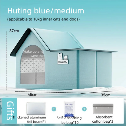 2025 Cat Air Conditioning House With Frame Summer Cat Cooling House Cat Ice House Dog Ice House Dog Four Seasons Cat Pet Igloo