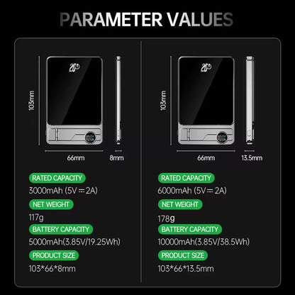 Ultra-thin Magnetic Power Bank Wireless Fast Charging Portable Battery for Apple Watch iPhone Samsung for Magsafe Powerbank