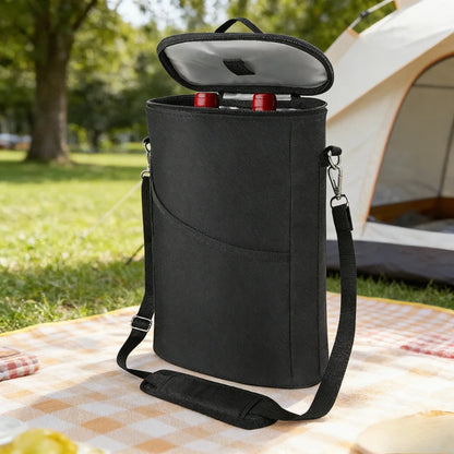 Wine Bottle Bag Soft Cooler Wine Bottle Insulated Bag for Wine Thermal  Outdoor Bag for Travel Carrier Tote Wine Glass