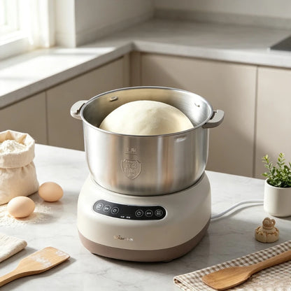 Automatic Dough Kneader Machine, Large Capacity Home Flour Mixer with Fermentation, Heavy Duty Stable Non-Shake Body