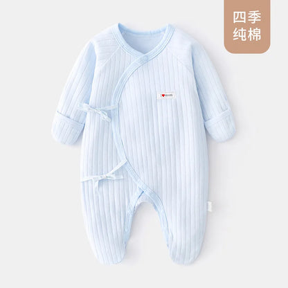 Hand-Wrapped Foot Onesie Baby Cotton Butterfly Clothes Newborn Clothes Newborn Baby Monk Clothes Ha Yi Climbing Clothes