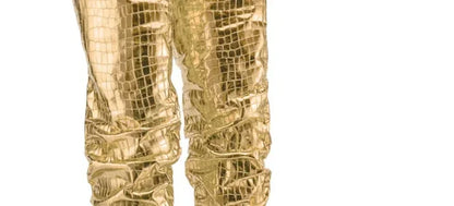 Silver Flat Bottomed Fashion Pleated Boots Big Size 36-47 Stone Grain Knee High Boots Pointed Denim Low Heels Sexy Women Shoes