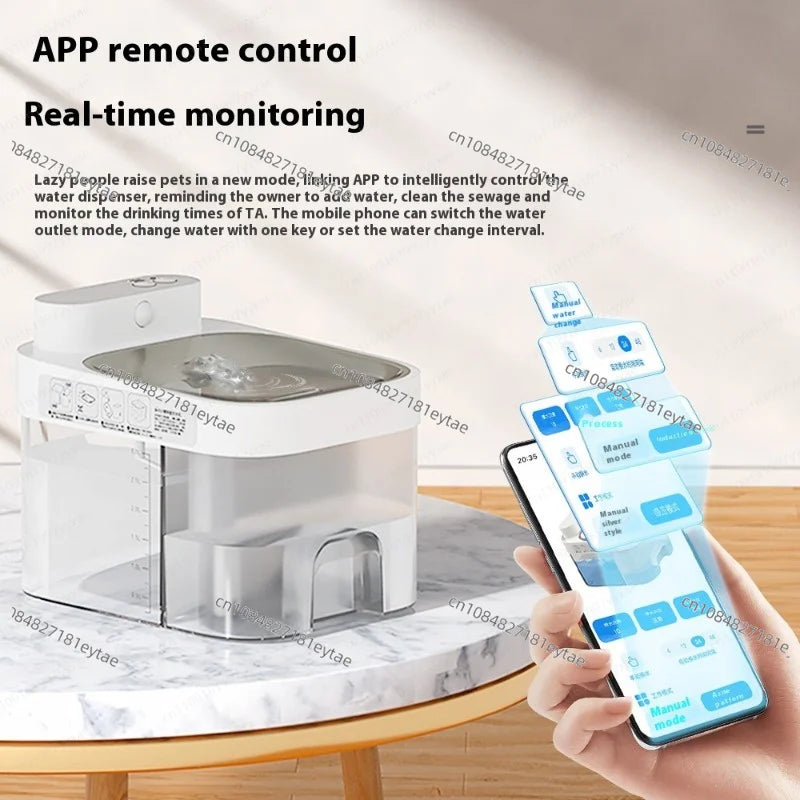 3L new cat automatic fountain, wireless sensor APP control, constant temperature sewage separation