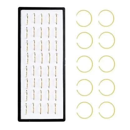 Fashion Crystal Stainless Steel Nose Stud Piercing for Women Hypoallergenic 1.8mm Nose Ring Straight/L/Screw Shaped Body Jewerly