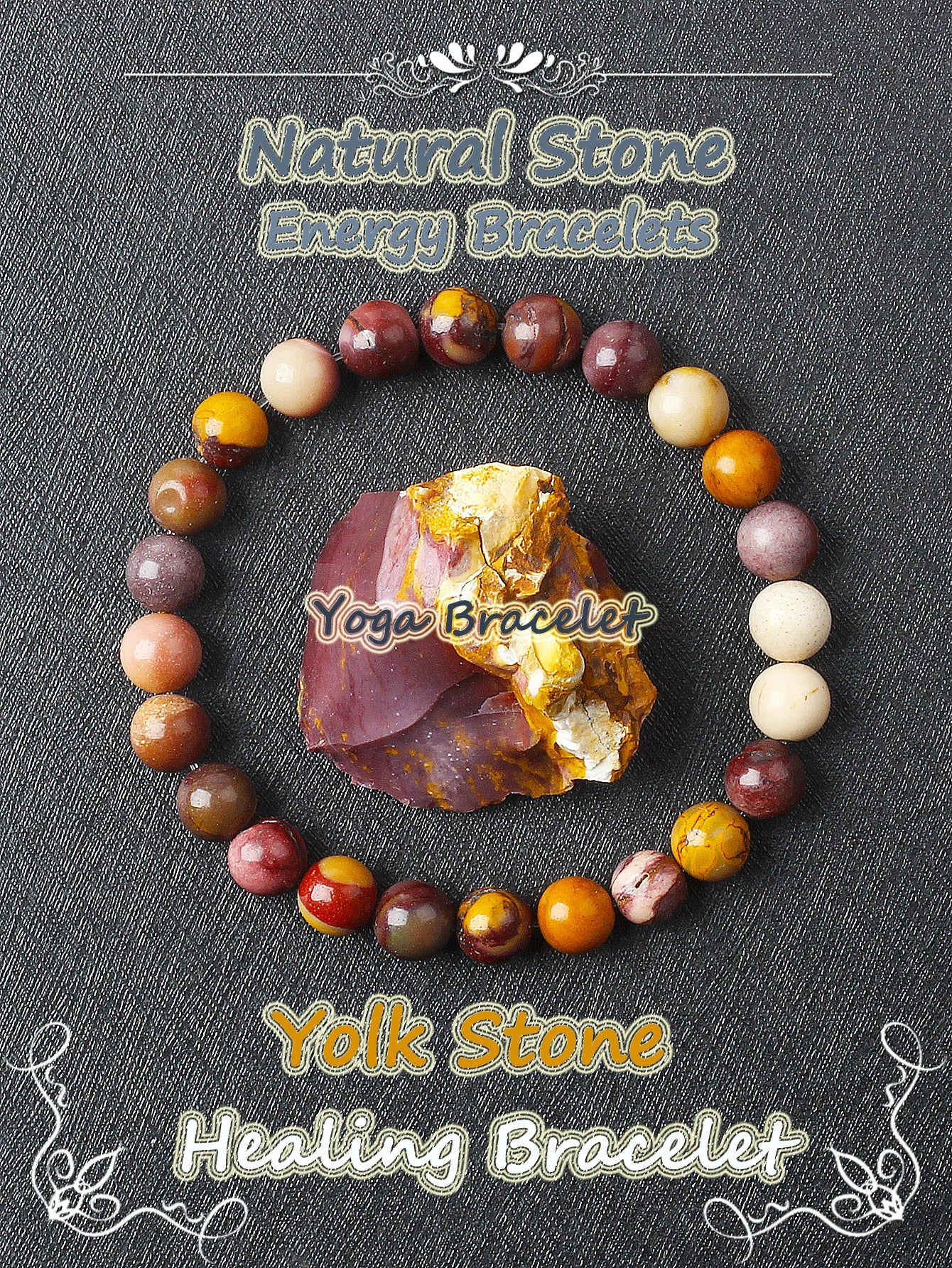 Original Natural Stone Beads Bracelet Men Women Reiki Blue Apatite Lapis Lazuli Amethyst Yellow Tiger Eye Beads Bracelet Jewelry