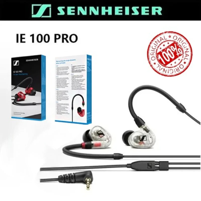 Original  Sennheiser IE 100 Pro in-Ear Monitor Wired HiFi Earphones Detachable Cable Earbuds