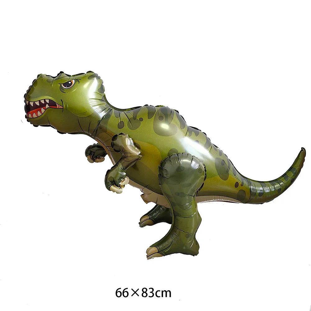 Dinosaur Party Decor 32inch Dinosaur Number Balloons 1-3 Year Olds Kid Birthday Baby Shower Matte Cartoon Foil Balloon Decors