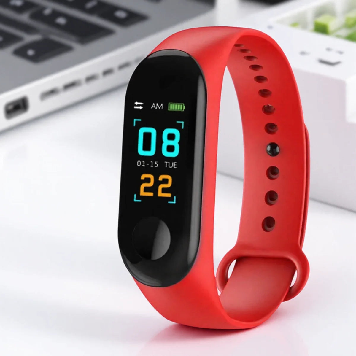 Waterproof Fitness Tracker with Heart Rate Monitor Step Counter Calorie Tracker Call Message Reminder for Outdoor Sports