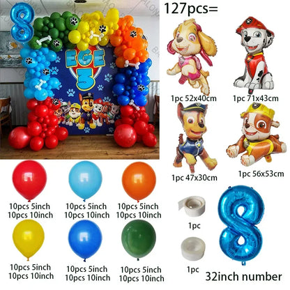 1set Paw Patrol Balloons Kids Birthday Party Supplies Cute Cartoon Anime Patrol Canine Theme Party Decoration Chase Toy Gifts