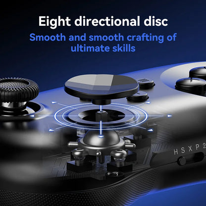 Y04 Game Controller 6-key Fighting Game Controller with Adjustable Height Hall Joystick Supporting PC/IOS/Switch/Android