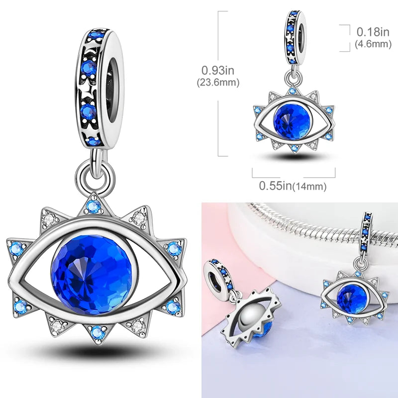 2026 Hot Sale Charms Bead 925 Sterling Silver Pink Butterfly Luminous Firefly Dangle Fit Bangle Bracelet Necklace DIY Jewelry
