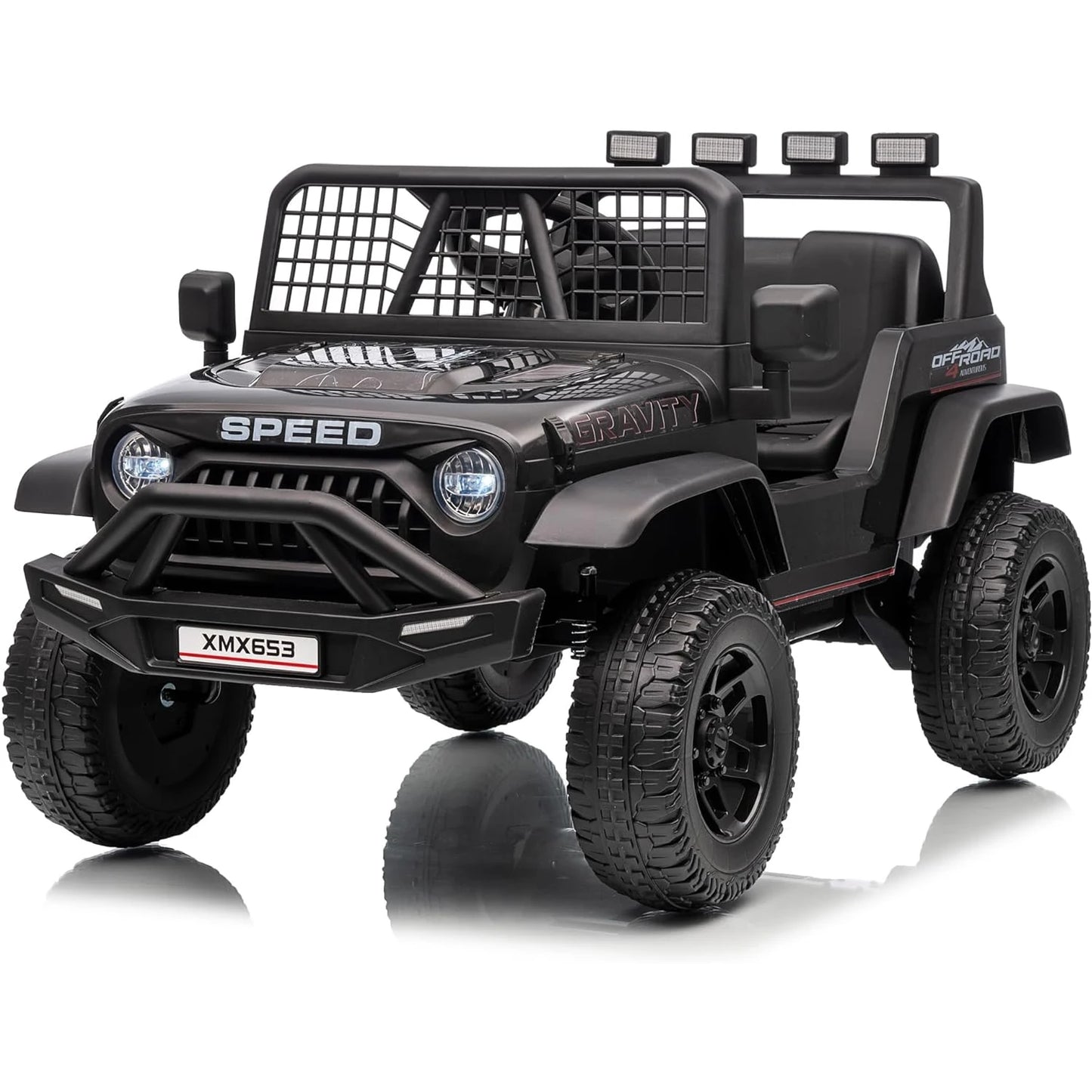 12V Kids Ride On Truck Car w/Parent Remote Control, 3 Speeds, Emergency Braking, LED Lights, Music & Horn Kids Electric Vehicles
