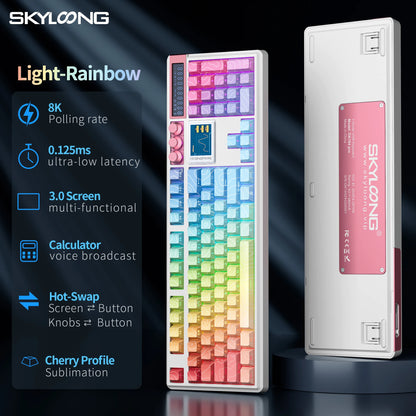 SKYLOONG GK104 Pro Wireless Mechanical Keyboard 100% Custom Keyboard Hot-Swapp Low-noise Switch for PC Gamer Office Accessories