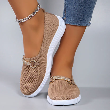 Spring new women's sports shoes, fashionable, breathable, lightweight, non-slip, wear-resistant, casual sports shoes, flat shoes