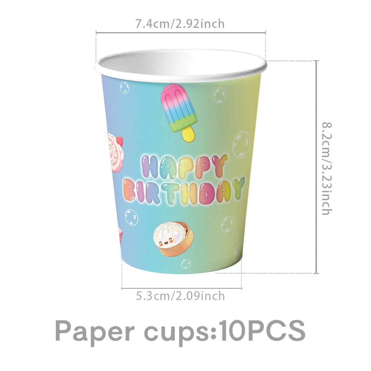 Squishy Bao Bun Themed Birthday Party Decorations Set Tableware Paper Plates Cups Cute Squishy Gift Bags Balloon Banner Supplies