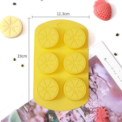 Silicone Ice Mold Fruit Shape Chocolate Candy Molds Set 6 Cavity Silicone Baking Mold Ice Cube Tray-Wedding,Parties DIY Crafts