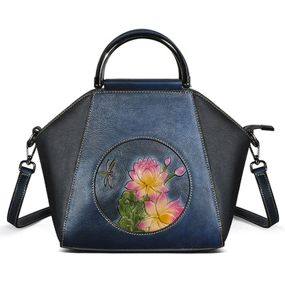 2022 Thick Cow Leather Luxury Designer Shopper Women Tote Purse Handbag Ladies Over The Shoulder Satchel Bag For Female 6639