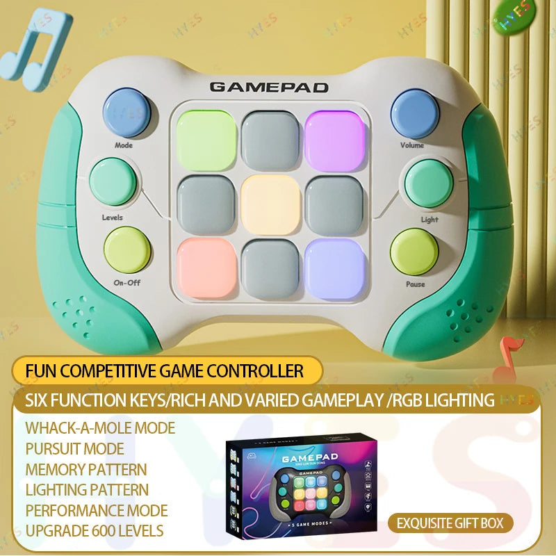 Electronic Pop Quick Push Gamepad Consoles Toys Chases RGB Light Fun Anti Stress Relief Game Machine Toy Gifts For Kids Adults