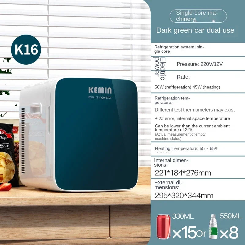Mini refrigerator for storing facial masks, facial creams and cosmetics. Beauty refrigeration for skin care cosmetics.