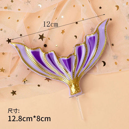 Mermaid Cake Decoration Kawaii Doll Mermaid Birthday Cake Toppers Girls Happy Birthday Party Supplies Creative Dessert Supplie