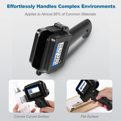 New Mini Handheld Inkjet Printer 12.7mm for QR Barcode Batch Date Number Logo Expiry Date Coding Machine Non-encrypted Portable