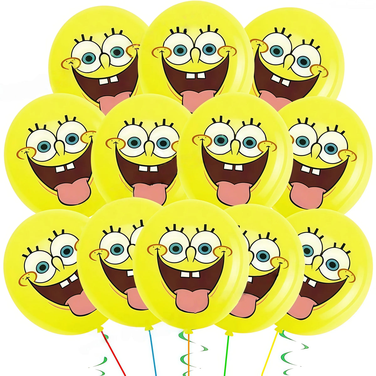 SpongeBob SquarePants Birthday Balloons Decoration Set 12/24/36/48Pcs Latex Balloons Party Supplies Favor Decorations