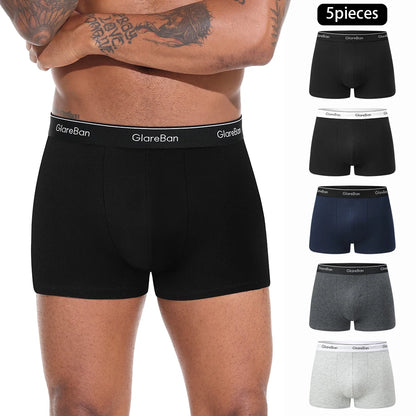 5pcs Pack Cotton Boxer Briefs Men shorts Panties Underwear For Man Brand And Underpants Homme Luxury BoxerShorts Box Slip Box