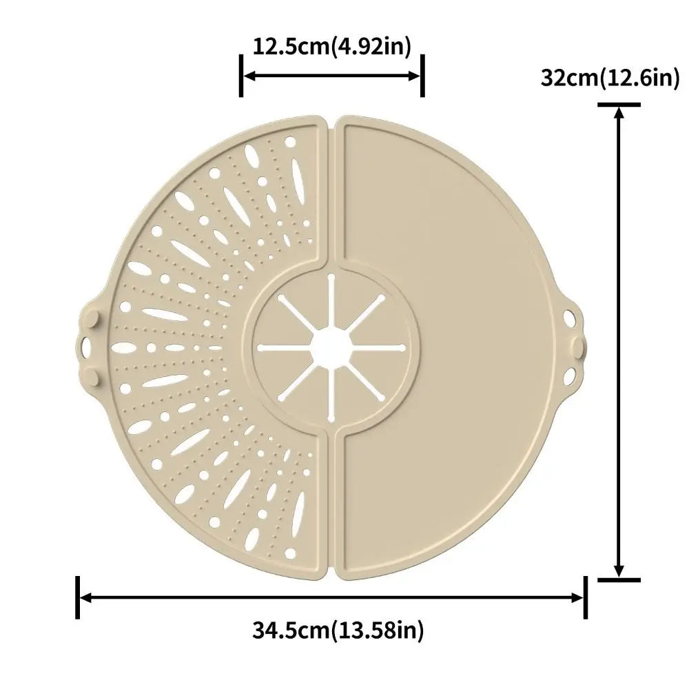 Foldable Splatter Cover Spill-Proof Heat-resistant Oil Splash Cover Food Grade with Hanging Hole Oil Splatter Guard Cooking Pots