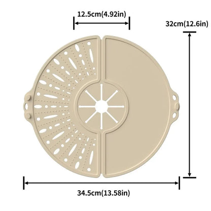 Foldable Splatter Cover Spill-Proof Heat-resistant Oil Splash Cover Food Grade with Hanging Hole Oil Splatter Guard Cooking Pots