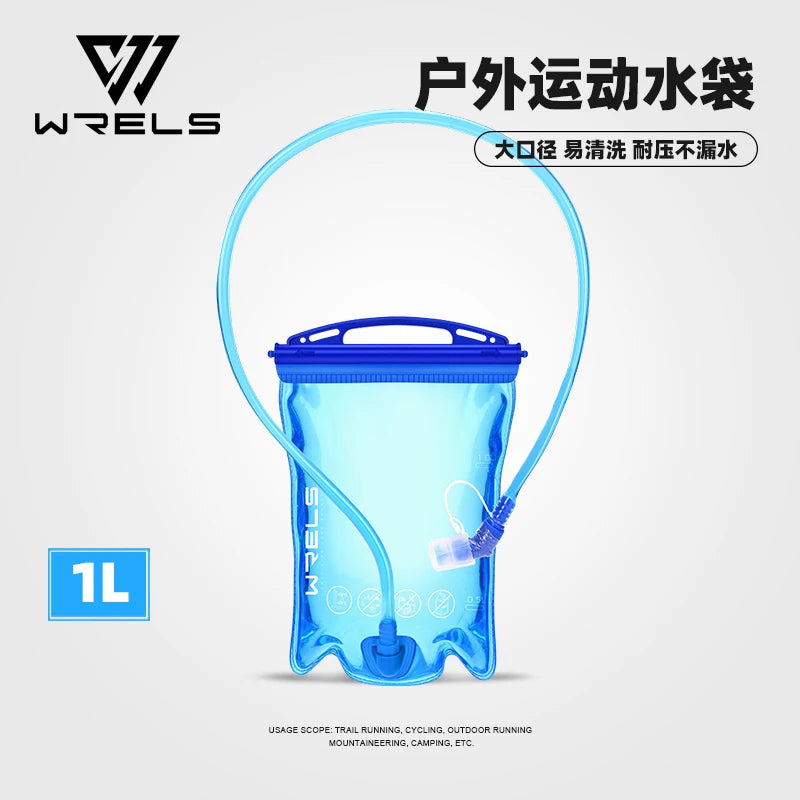 WRELS Foldable Silicone Water Bottle Outdoors Traveling Sport Running Cycling Kettle Water Bottle BPA Free 500ml With Straw